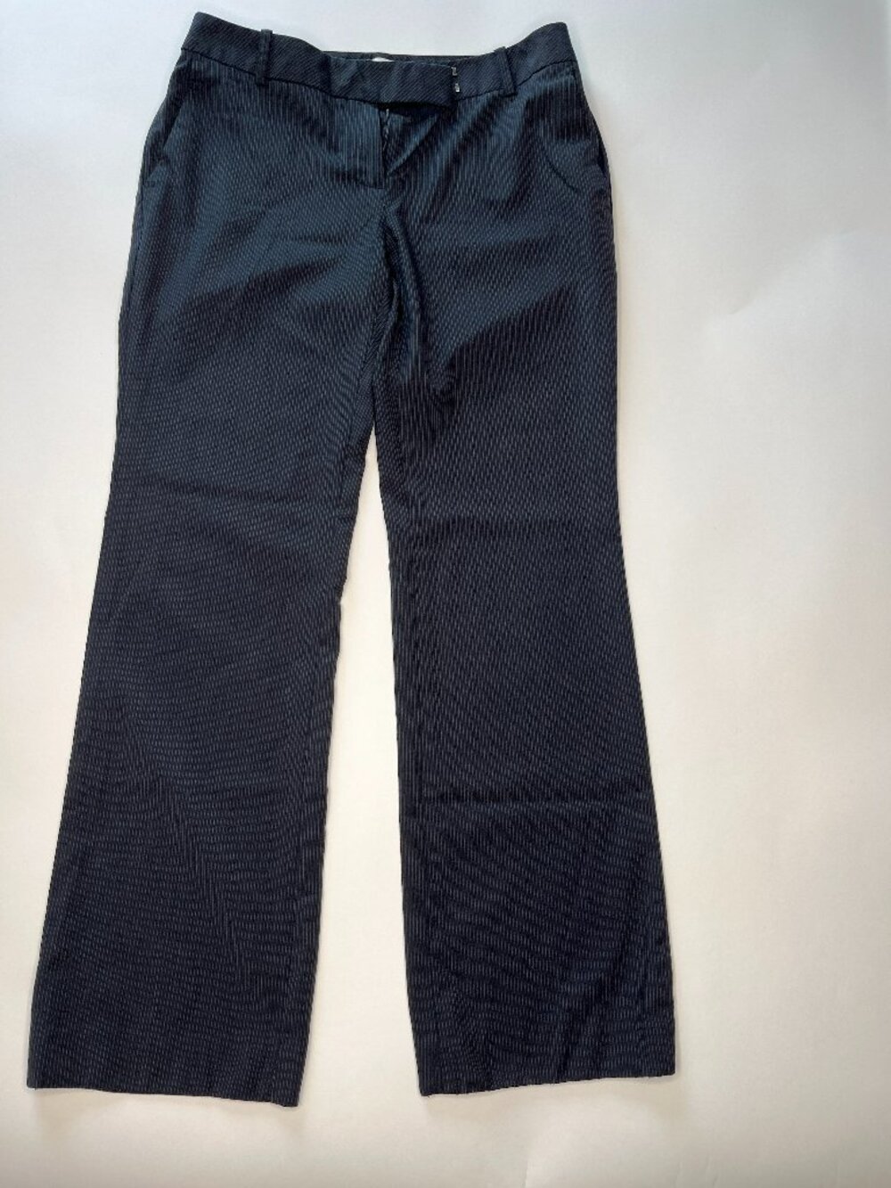 Ann Taylor Loft Petites women's pinstripe pants SZ 2P unlined summer wool blend